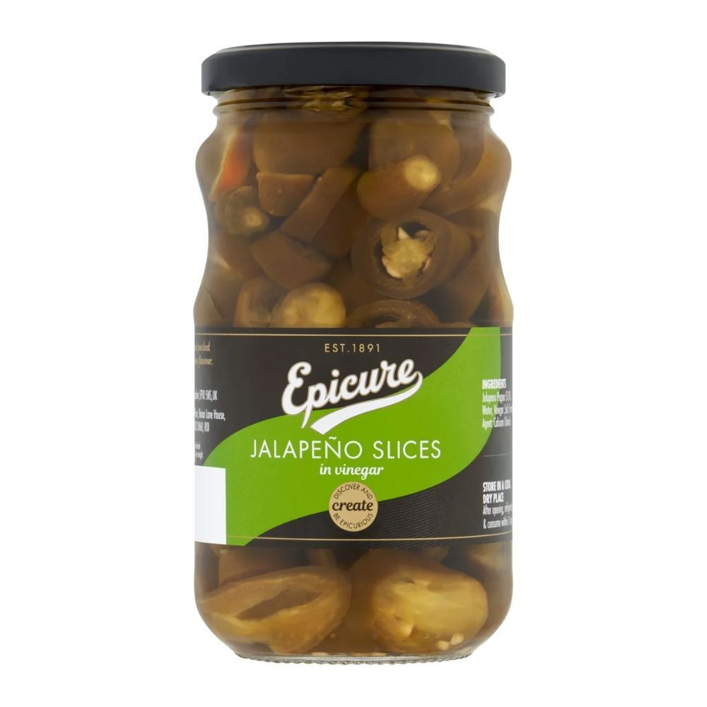 Epicure Green Jalapeno Slices 12x350g Pickled
