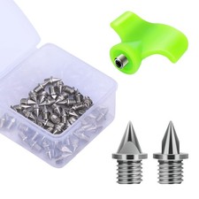 Carbon Steel Track Spikes 50 Pcs 1/4 Inch Lighter Weight Spikes for Track 0.4...