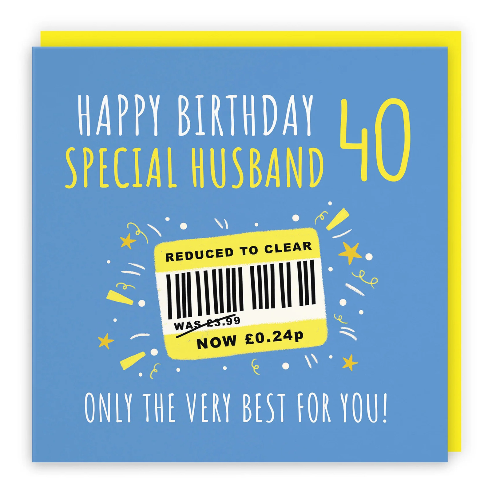 40th Husband Birthday Card Reduced To Clear Moments