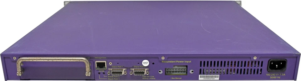 Extreme Summit X450a-48t 16157 48-Port RJ-45 GE Switch 4x 1G SFP + Rack Ears - Image 2 of 4