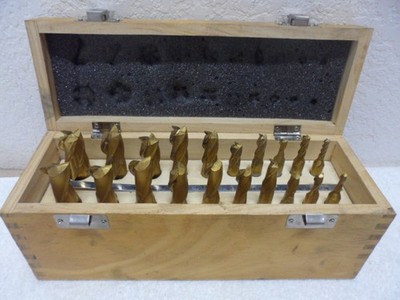 20 Pc HSS Tin Coated End Mill Set 4 & 2 Flute 3/8'' - 3/4'' Milling Drilling