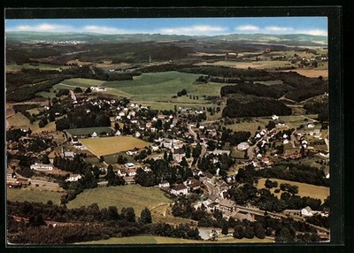 Postcard Denklingen in Oberberg, view from the plane 
