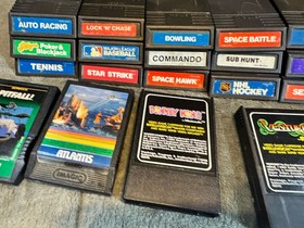 Mattell Intellivision Games Lot of  32 Tested and Working , Books And Overlays