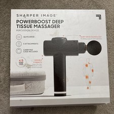 SHARPER IMAGE Powerboost Deep Tissue Percussion Massager, Massage Gun
