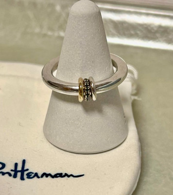 Spinelli Kilcollin Sirius Max Black Diamond Ring 18k Gold & Silver