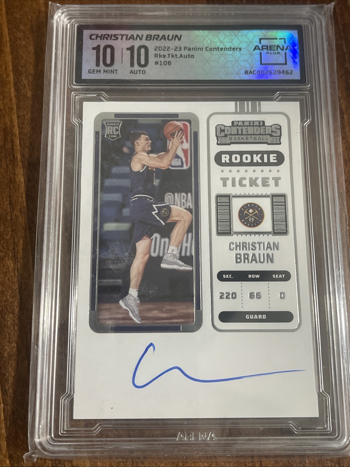 2022-23 Panini Contenders - Rookie Ticket Autograph Christian Braun #106 