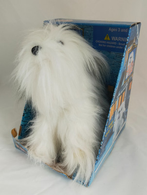 seltener Gemmy der alte zottelige Schäfer Hund batteriebetrieben Vintage klassisch animiert