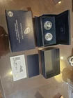 2013 W REVERSE PROOF & ENHANCED SILVER EAGLE 2 COIN WEST POINT SET WITH BOX/COA