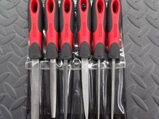 Snap On 6 Pc Soft Grip Handle Miniature File Set Red - Sgfmn106