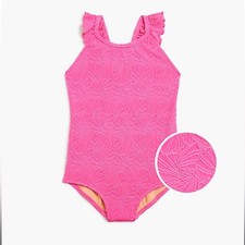 Crewcuts Girls' ruffle-strap one-piece shell swimsuit 10