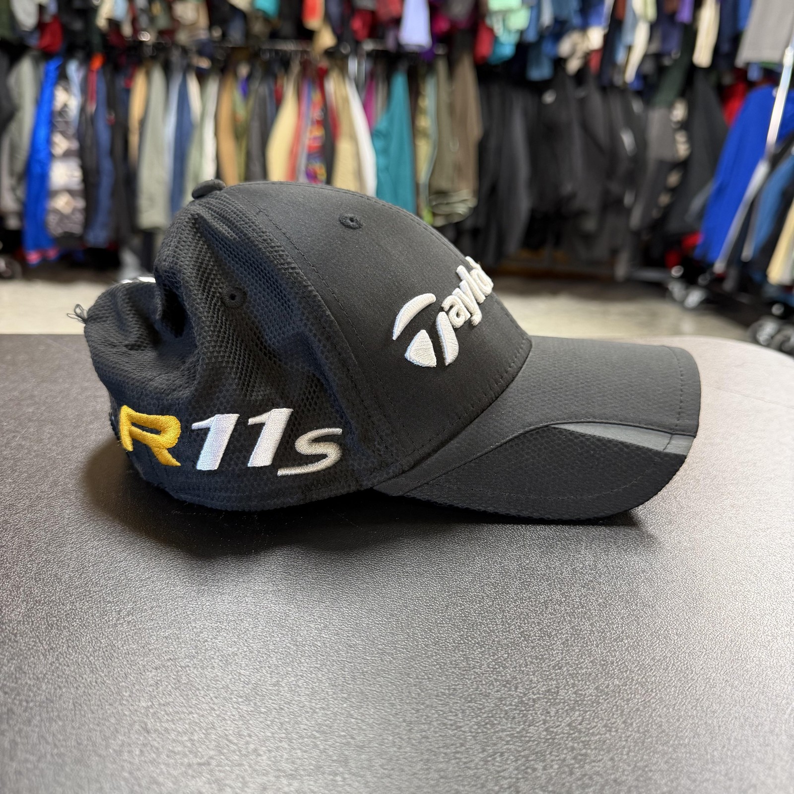 TaylorMade Hat Cap Strap Back One Size Black R11S RBZ Golf Adjustable Mens image 3