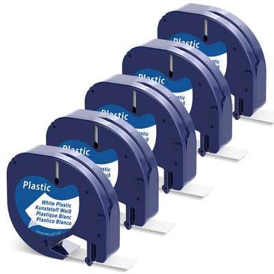 Colorty 91331 Label Tape Replacement For Dymo Letratag Label Maker Refills