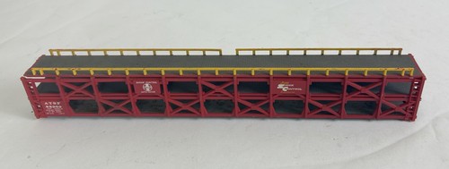 Bachmann 88969 ATSF Santa Fe Control de Choque Tri Nivel Auto Rack Tren Vagón - LEER | Zustand: Used