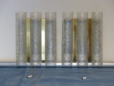 Szklane lampy z połowy wieku Lampy ścienne Lampy marki Doria Zestaw 2 szt. lata 60. vintage