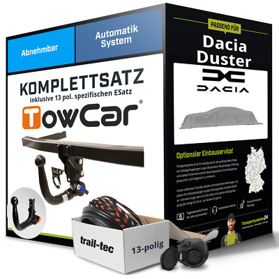 Für DACIA Duster III PYM, PYN Anhängerkupplung abnehmbar +eSatz 13pol 23- Set