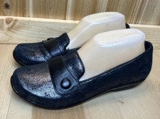 Dansko Olena Black Leather Sheen Slip on Comfort Shoes Womens EU 38 US 7.5/8