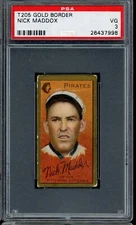 1911 T205 Gold Border Baseball Nick Maddox PSA 3