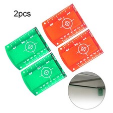 Plastic Reflective Lase Target Card Plate for Red For Green Lase Level 2pcs Set