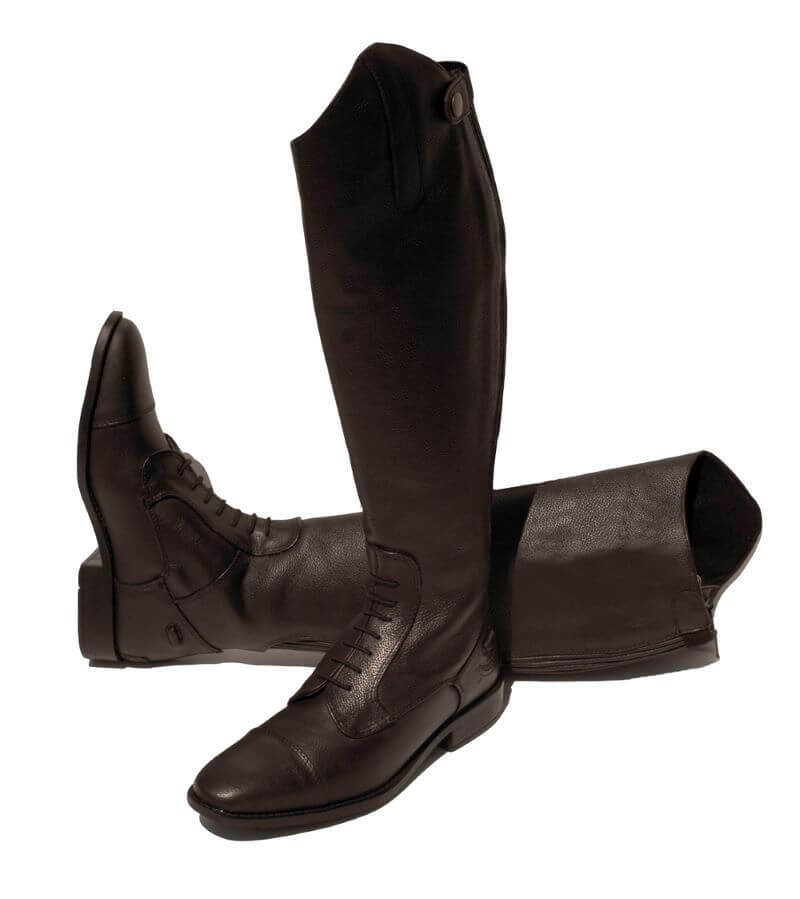 Rhinegold Luxus Riding Boot Brown Leather Sizes 3-11 and Calf
