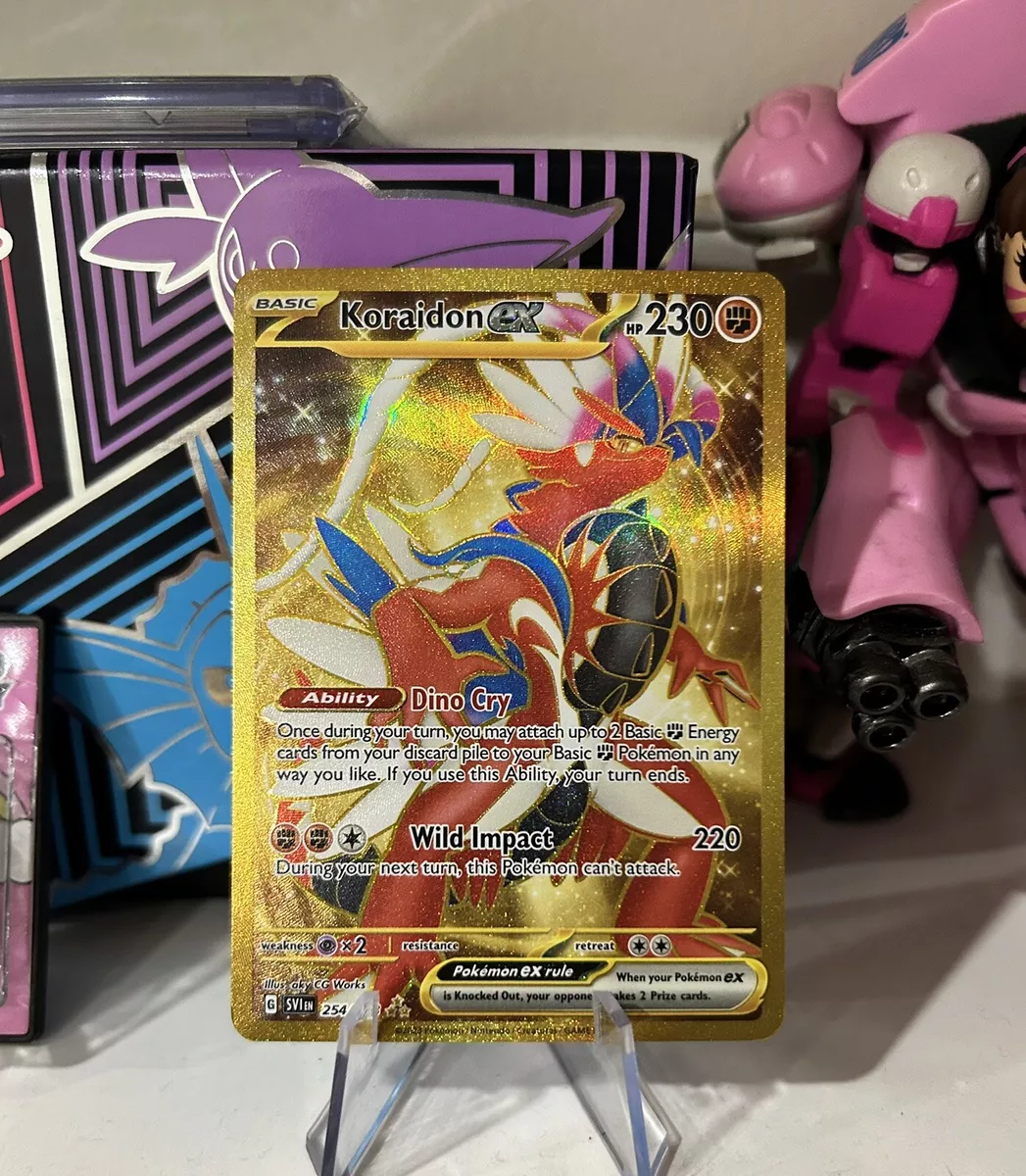 Koraidon EX GOLD 254/198 Scarlet & Violet Pokemon Card MINT