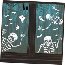 140PCS Halloween Window Clings Decor for Halloween Decorations, Double Side