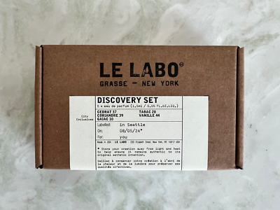 Le Labo CITY EXCLUSIVES Discovery Set Gaiac, Coriandre, Vanille