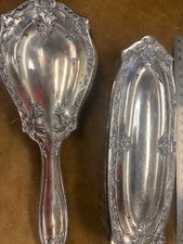 antique Derby silver co 67 horsehair hair and clothing brush set