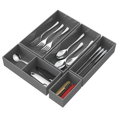 Schubladen Organizer 5 Boxen Aufbewahrungsbehälter Kit Mehrzweck Schubladenteiler 