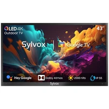 SYLVOX 43'' Outdoor QLED TV IP55 weatherproof App store 2000 nits for Full sun