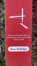 New! PSKOOK Bow Drill Kit Friction Fire Starter Camping Kit w/Magnesium Starter