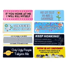 10PC Funny Car Bumper Magnets | Magnetic Auto Bumpers Magnet Decals for Cars