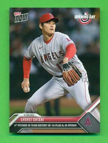 2023 TOPPS NOW SHOHEI OHTANI CARD #11 OPENING DAY STRIKOUTS RECORD