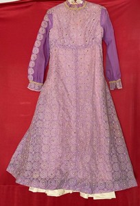 light purple and gold dress