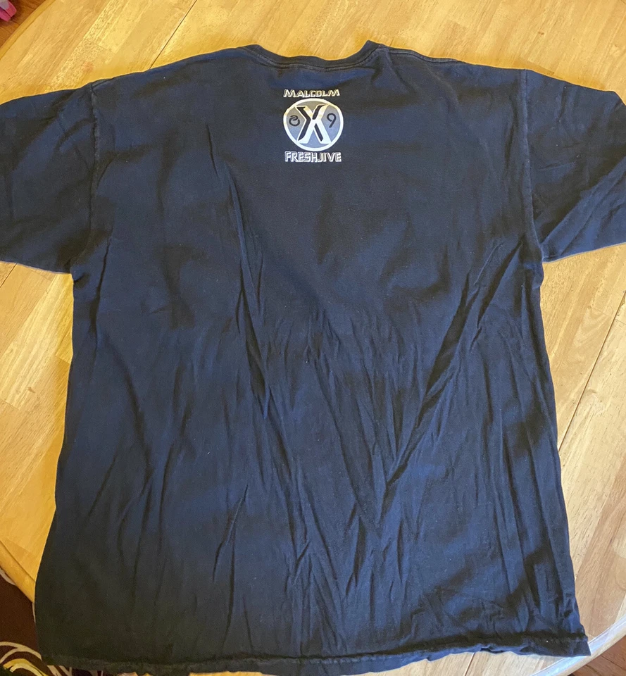 Camiseta Freshjive Vintage Años 2000 Malcolm X Streetwear Talla XL Camiseta Rap Hip Hop Foto 4 de 4