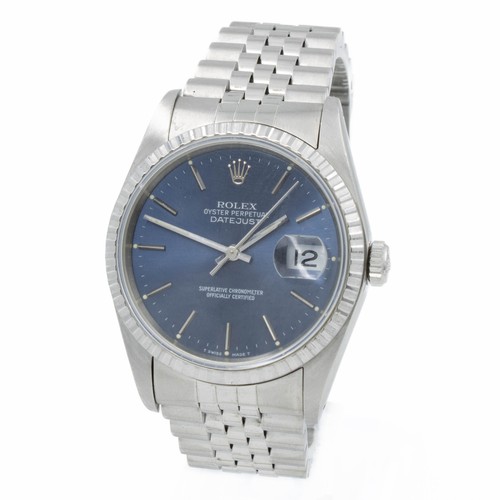 Rolex Oyster Perpetual Datejust Ref.16220 Blue Sunburst Dial As Is #W142625-1