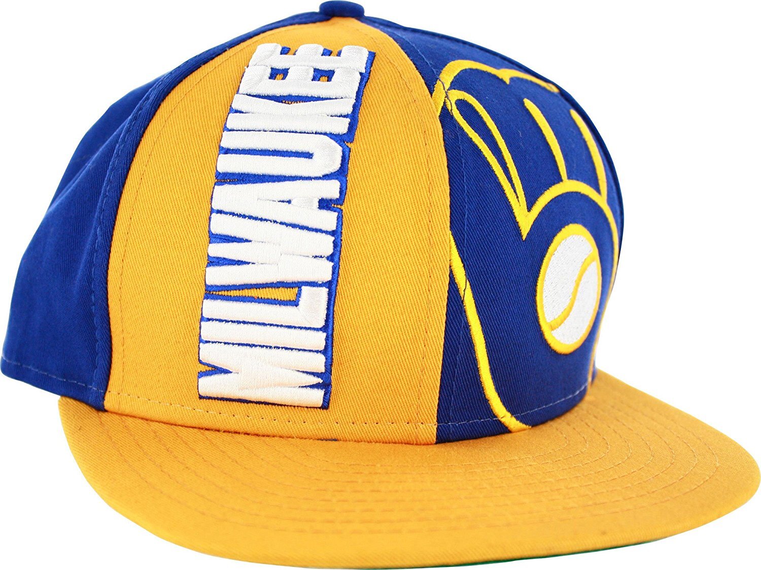 Кепка с вышивкой Milwaukee Brewers NE NC 9FIFTY Snapback синий желтый S M 3290₽