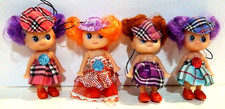 Lot of 4 Plastic Dolls For Phone, Purse, Backpack Charm Strap - NWOT  32 