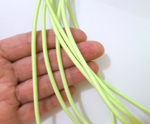 3mm width - 5-20yds Neon Yellow Round Elastic Cord Drawstring Rope ET28 - Picture 5 of 8