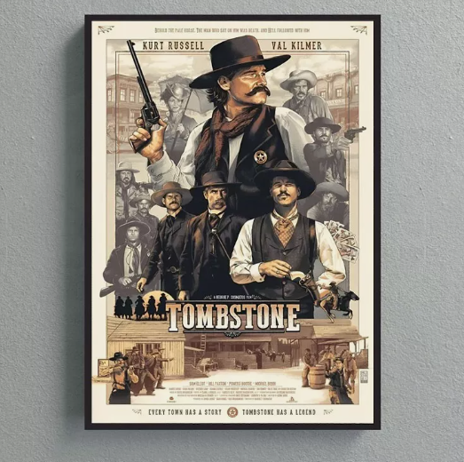 Tombstone Poster, Wall Art & Fine Art Print, Home Decor, Western Movie Poster