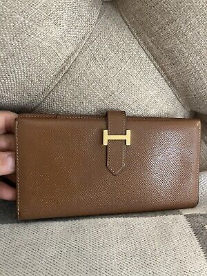 Authentic HERMES Bearn Brown Classic Wallet CHIC Authentic HERMES Bearn Brown Classic Wallet CHIC