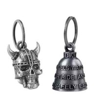 Combo OF Angel Ride & Skull Bell W/ Hanger Biker Bell Motorcycle Accessories
