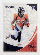 2021 Panini Chronicles Clear Vision Javonte Williams Blue Foil /99 RC #CVR-18