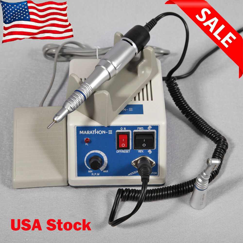 Dental Lab Marathon Micromotore 35K Rpm Contrangolo Manipolo Drto 10 Pezzi K Di Lucidatura Per Frese In Carburo Di Acciaio Al Tungsteno - Foto 6