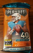 2021 Panini NFL Playoff Football New Sealed Fat Pack Cello Value Pack 40 cards