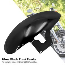 Glanz Schwarz Metall Kurzer Frontfender Für Harley 18-2024 160/ R18 Fat Boy FLFB