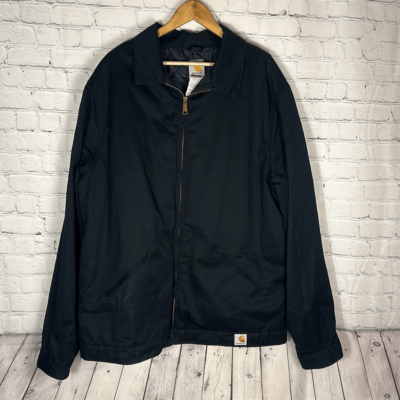 Carhartt Men's Workwear Lined Bomber Twill Work Jacket Black Reg