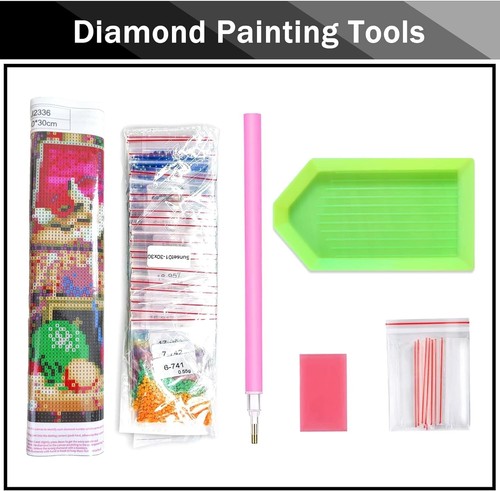 5D Diamond Painting by Numbers Kits for Adults Santa Round Full Drill, 30 x 40cm - Picture 3 of 5