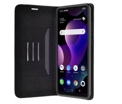puregear wallet series for tcl 30 z case card slot kickstand vegan leather black