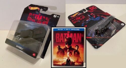 DC The Batman 2 Hot Wheels Batmobiles + Blu-Ray/DVD w/Slipcover, 2021 New!