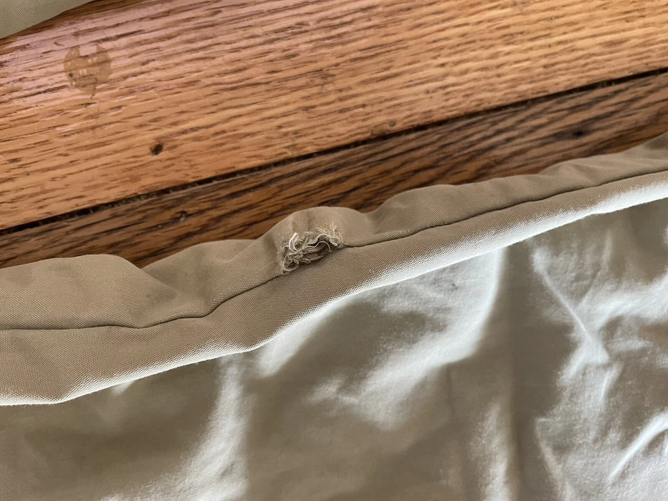 Boys Jersey Lined Cargo Pants S L 12/14 Tan W Blue Lining - Image 4 of 4